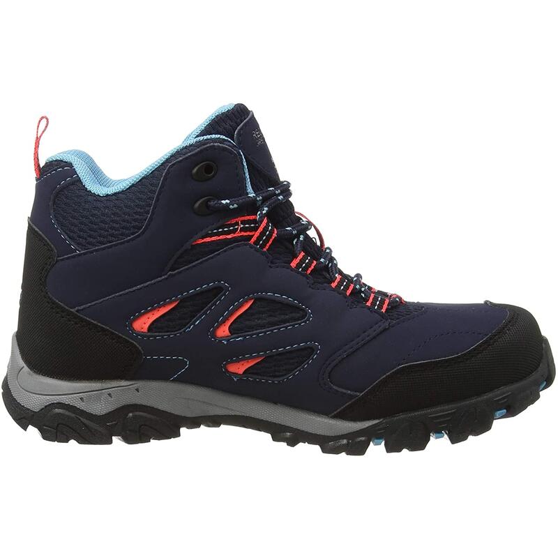 Scarponi Da Trekking Bambini Regatta Holcombe IEP Blu Navy Rosso Corallo Ardente