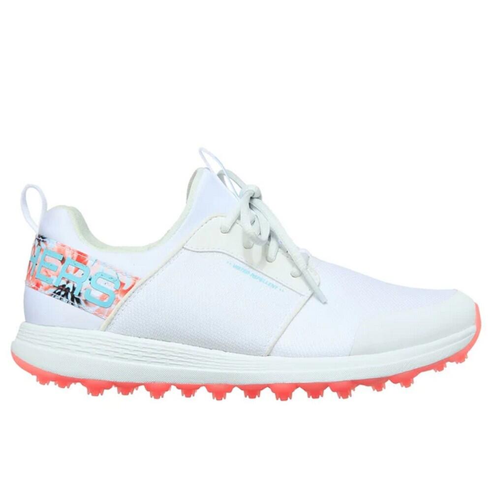 Womens/Ladies Go Golf Max Tropical Sport Trainers (White/Multicoloured) 3/5