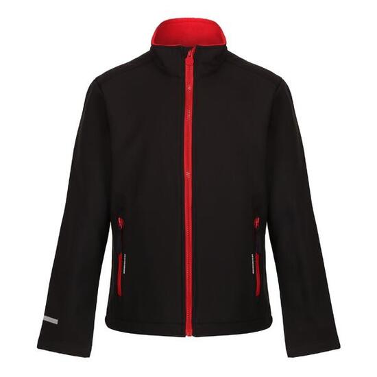 Veste Softshell Enfant (Noir / Rouge Classique)