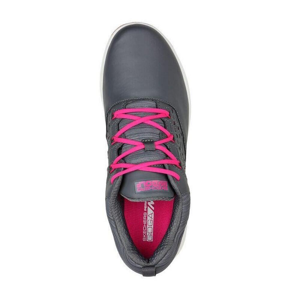 Womens/Ladies Go Golf Pro V.2 Shoes (Charcoal/Pink) 2/4