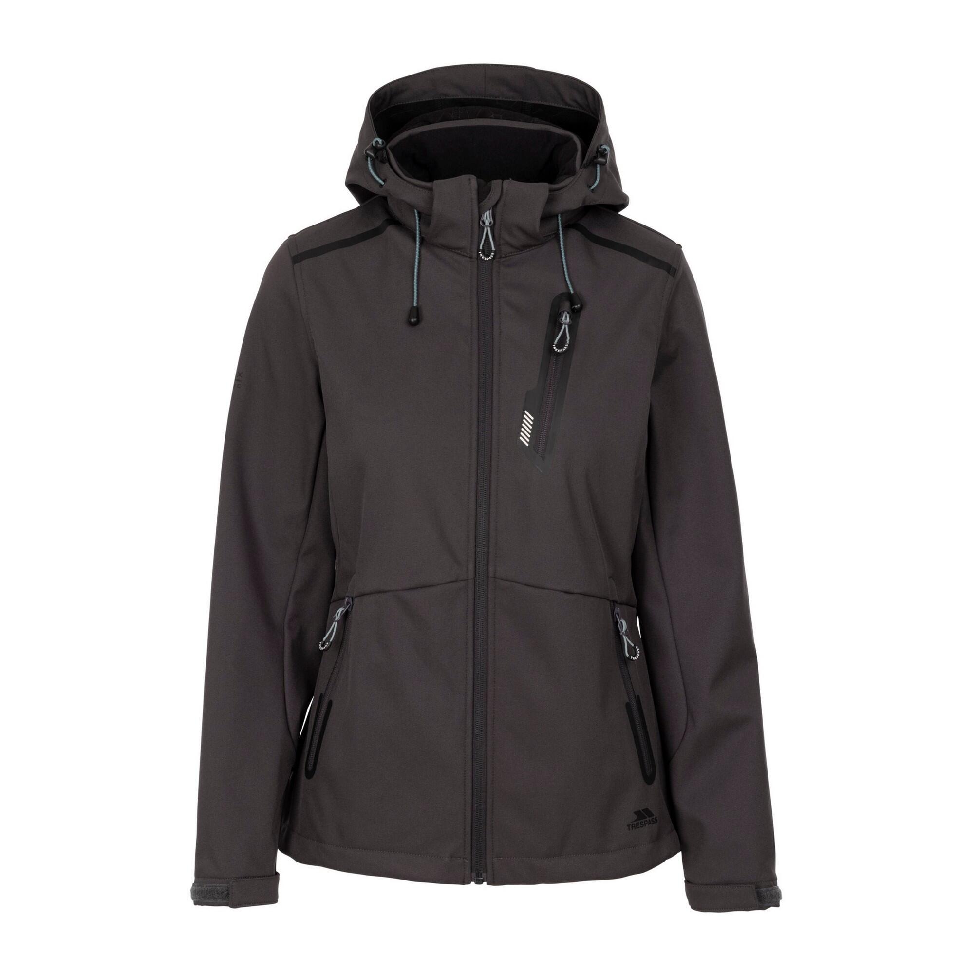 TRESPASS Womens/Ladies Neman TP75 Soft Shell Jacket (Dark Grey)