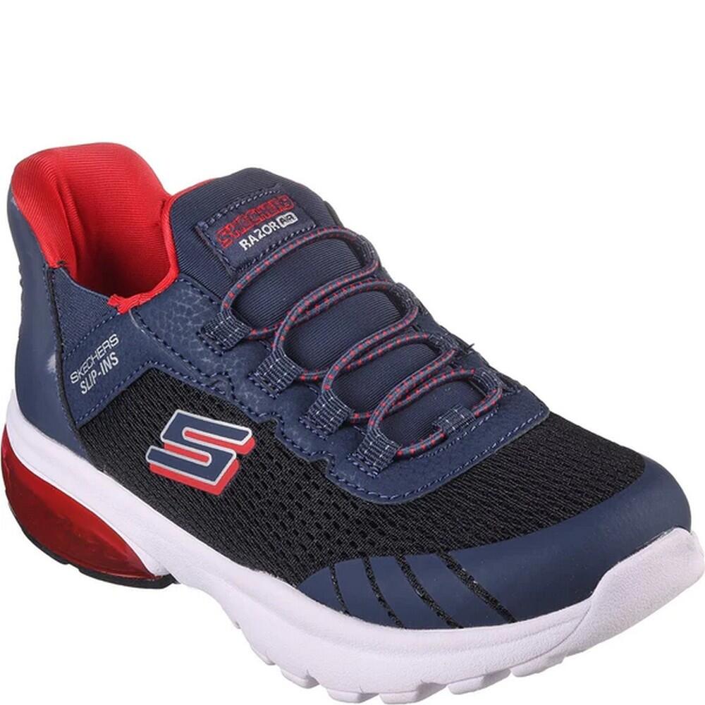 SKECHERS Boys Razor Air HyperBrisk Trainers (Black/Navy)