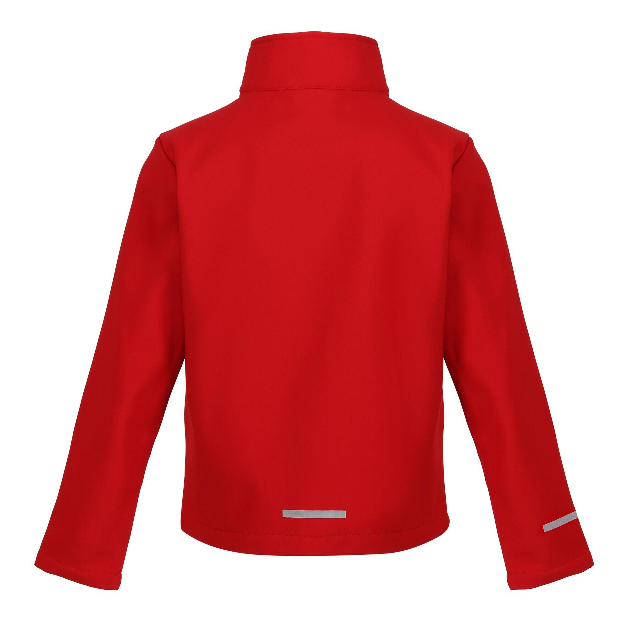Childrens/Kids Ablaze 2 Layer Soft Shell Jacket (Classic Red/Black) 2/5