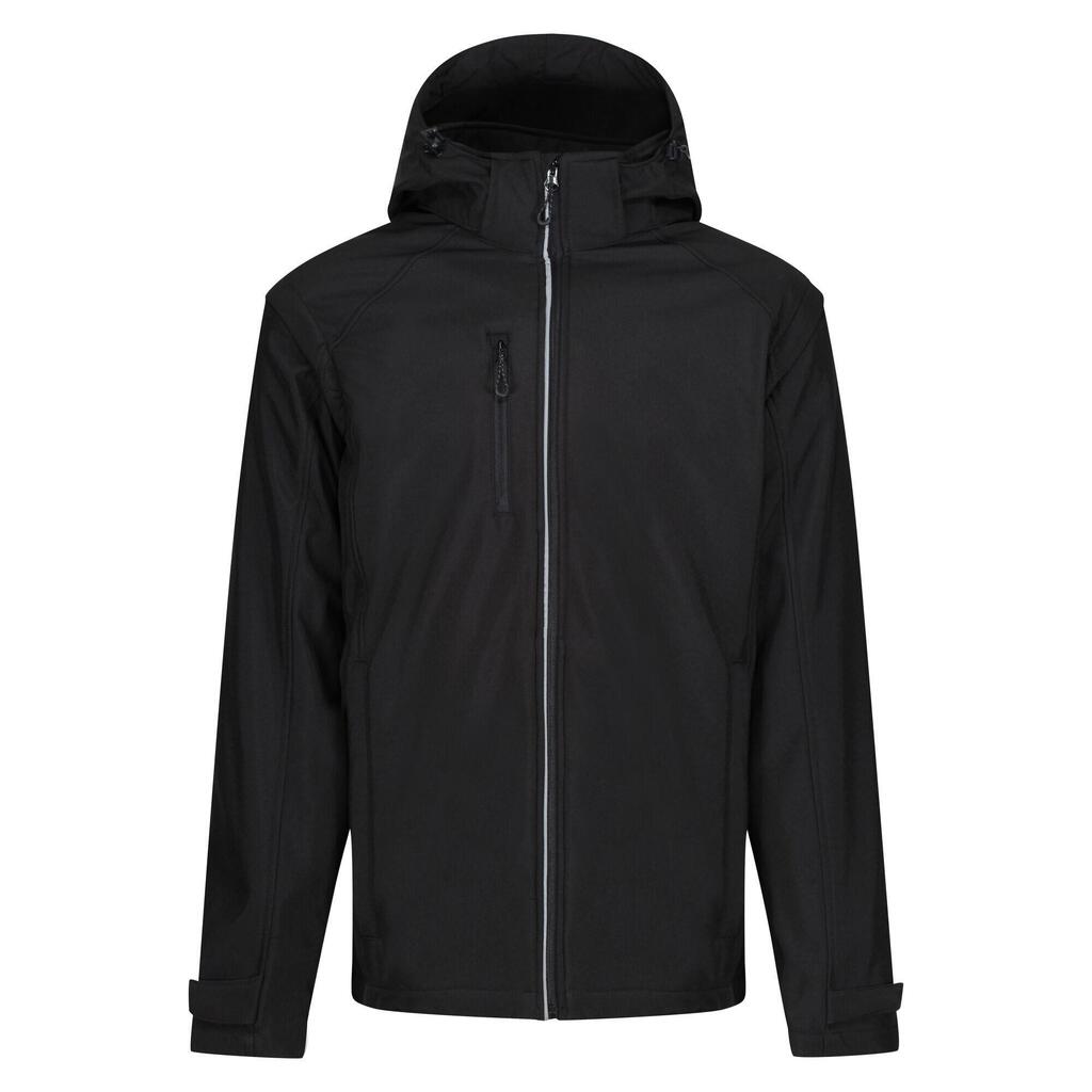Mens 4 in 1 Soft Shell Jacket (Black)