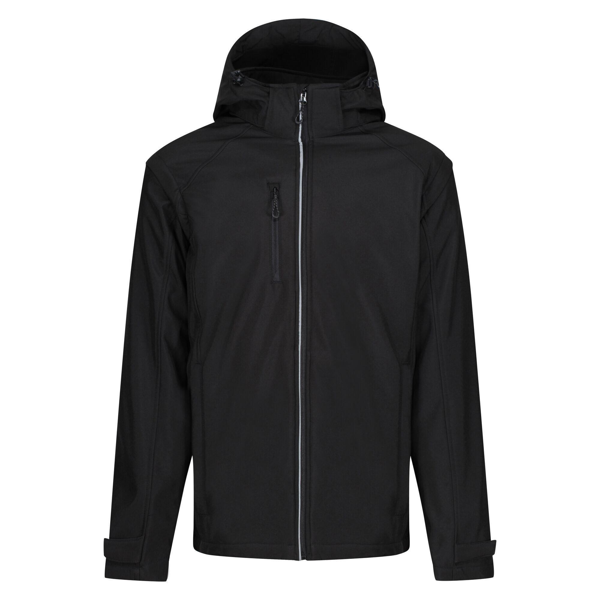 Mens Erasmus 4 in 1 Soft Shell Jacket (Black) 1/5