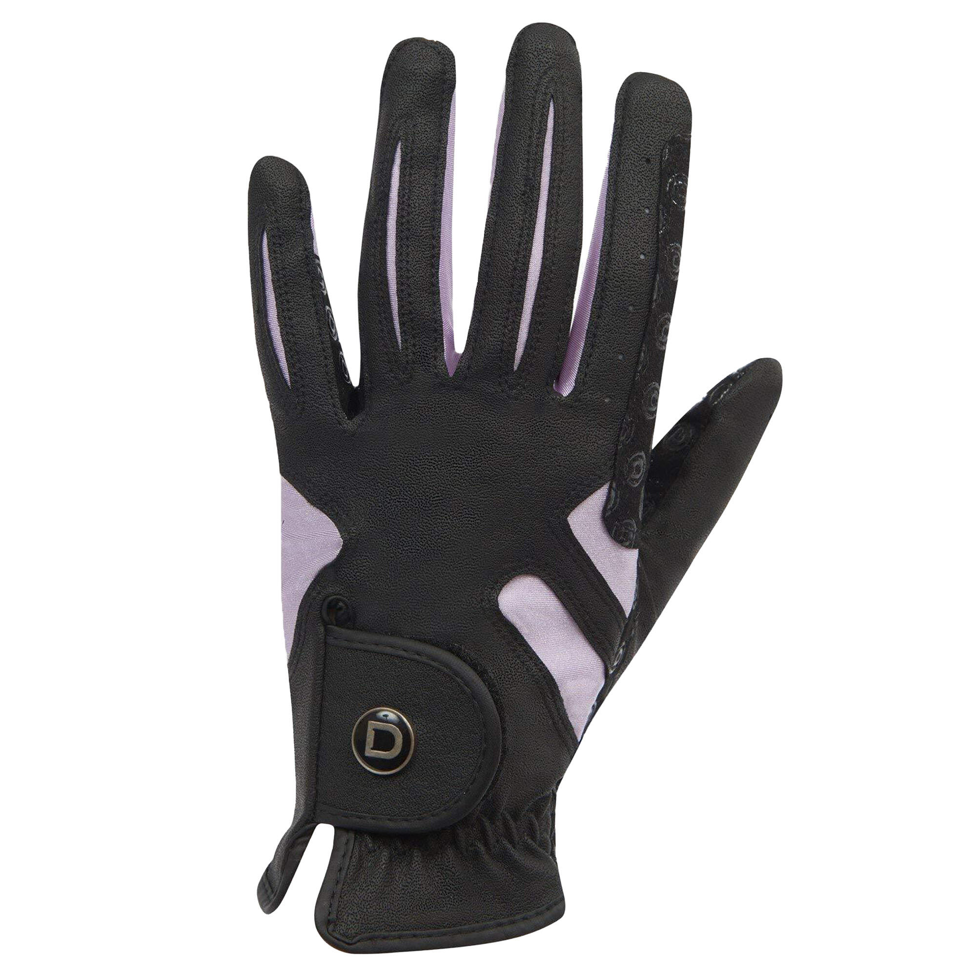 Unisex Coolit Gel Touch Fastening Riding Gloves (Black/Pink) 1/4