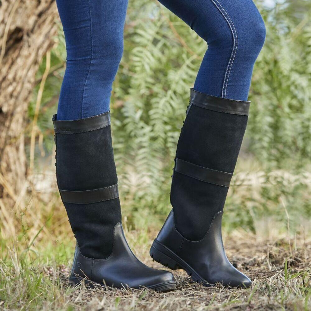 Womens/Ladies Danman Leather Boots (Black) 2/3