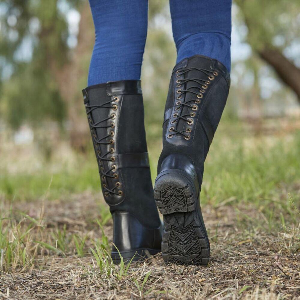 Womens/Ladies Danman Leather Boots (Black) 3/3