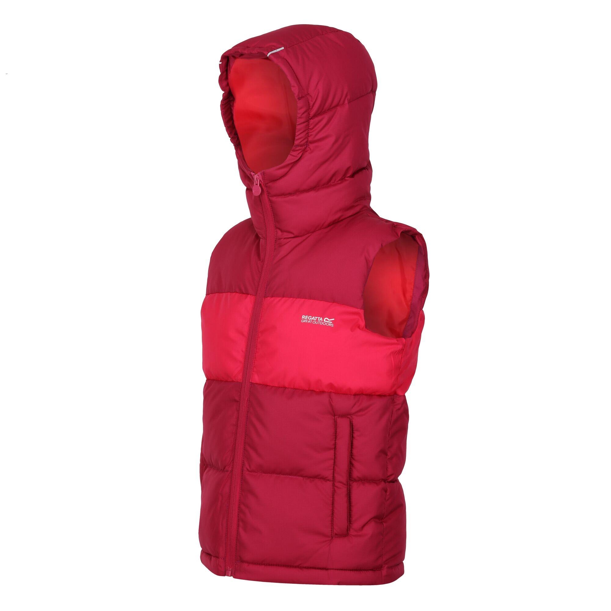 Childrens/Kids Lofthouse Heavyweight Body Warmer (Berry Pink/Pink Potion) 3/5