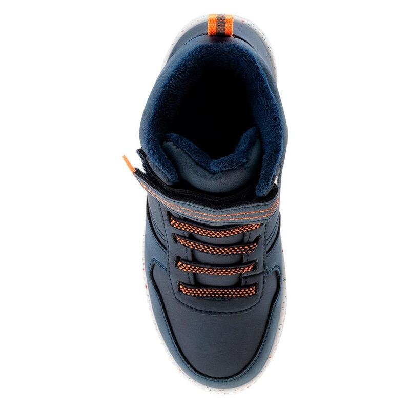 Kinderen/Kinderen Burry Reflecterende Mid Cut Trainers (Marine/Oranje)