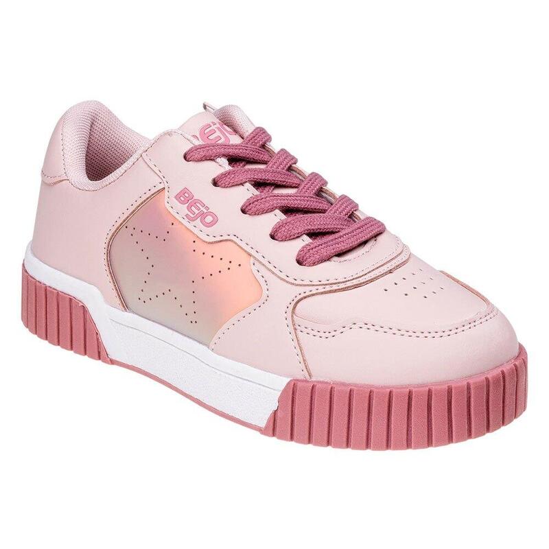 Meisjes Bates Trainers (Geel Mauve/Paal Mauve)