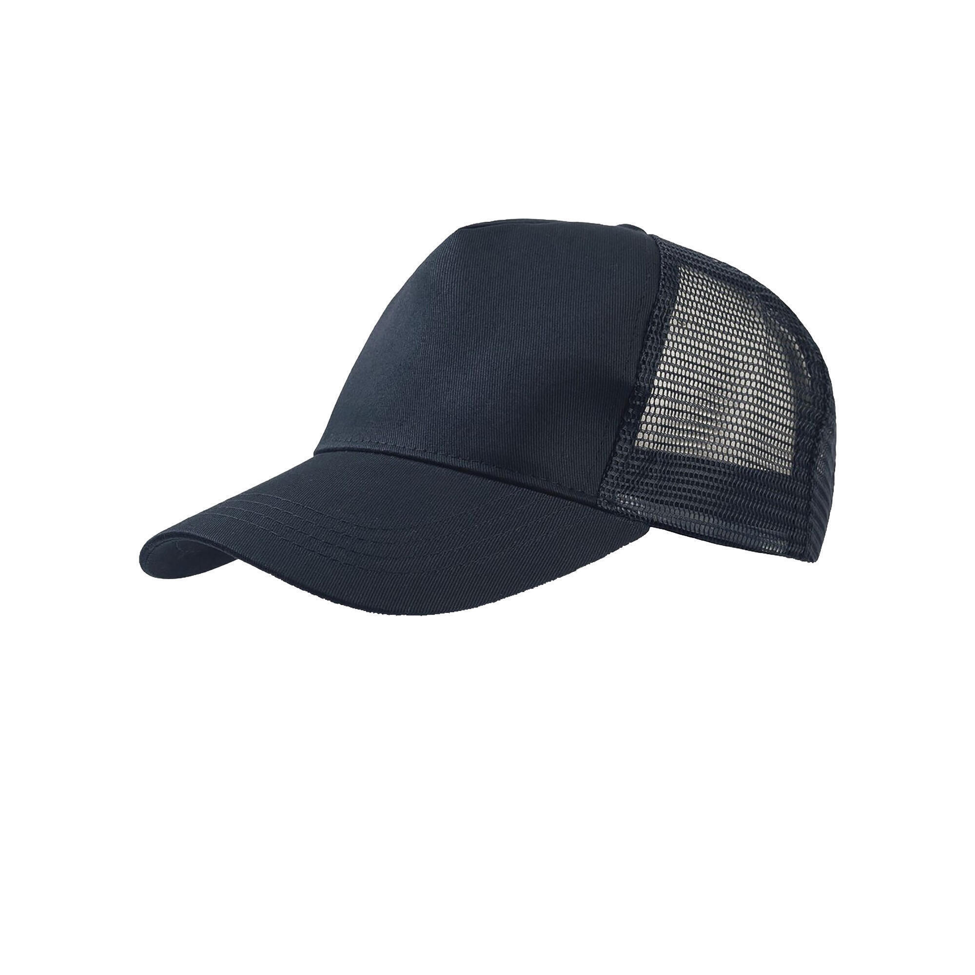 ATLANTIS Rapper Cotton 5 Panel Trucker Cap (Navy/Navy)