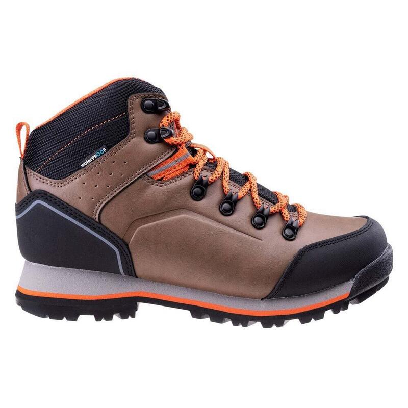 Kinderen/Kinderen Taneris Leren Wandelschoenen (Bruin/Zwart/Rood Oranje)