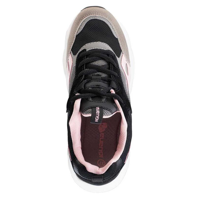 Dames Obenari Trainers (Zwart/Donkergrijs/Roze)