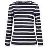 Dames Federica Stripe Tshirt met lange mouwen (Marine / Licht Vanille)