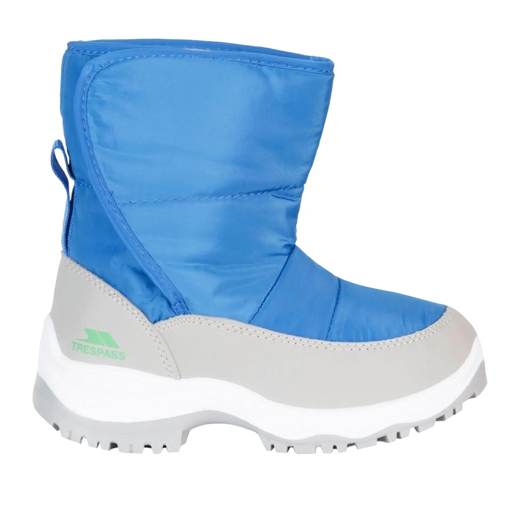 Kinder Schneestiefel Herren Leuchtend Blau 4/7