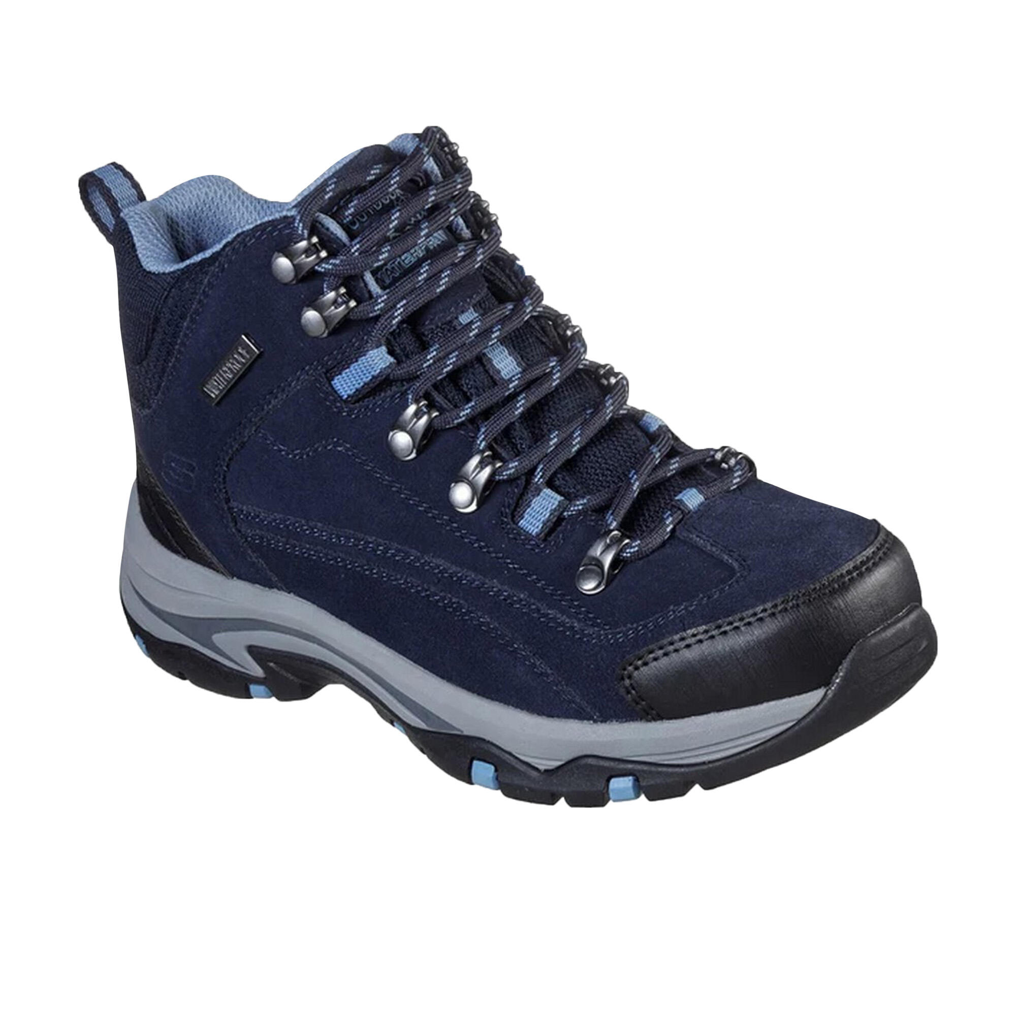 Womens/Ladies TregoAlpine Suede Relaxed Fit Walking Boots (Navy/Grey) 1/5