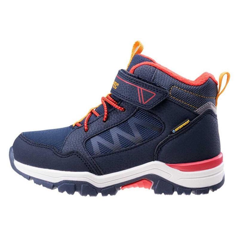 Scarpe Da Trekking Impermeabile Bambini Hi-Tec Girvine Blu Navy Arancio Mais