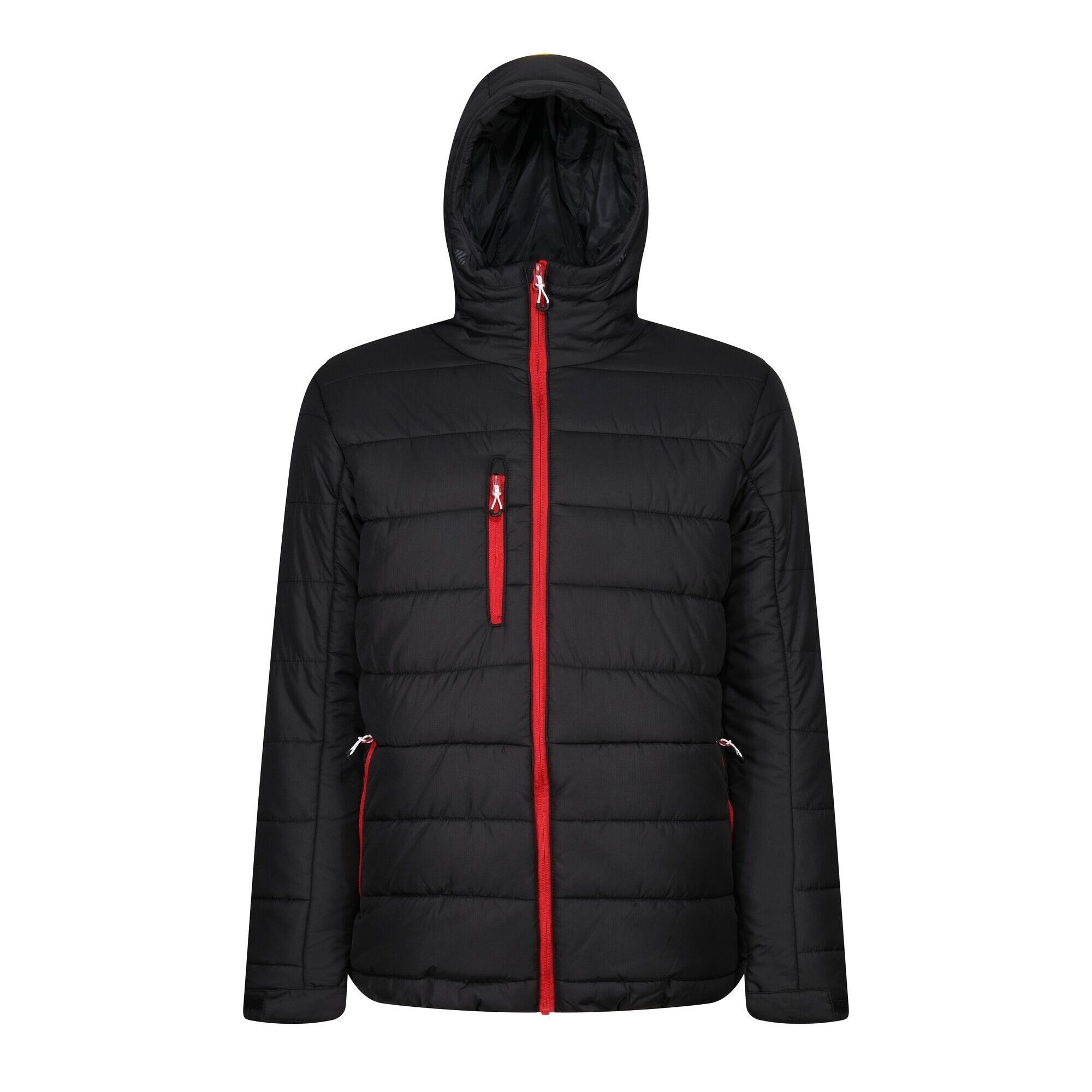 Men's NAVIGATE quilted jacket (Black / Classic Red)