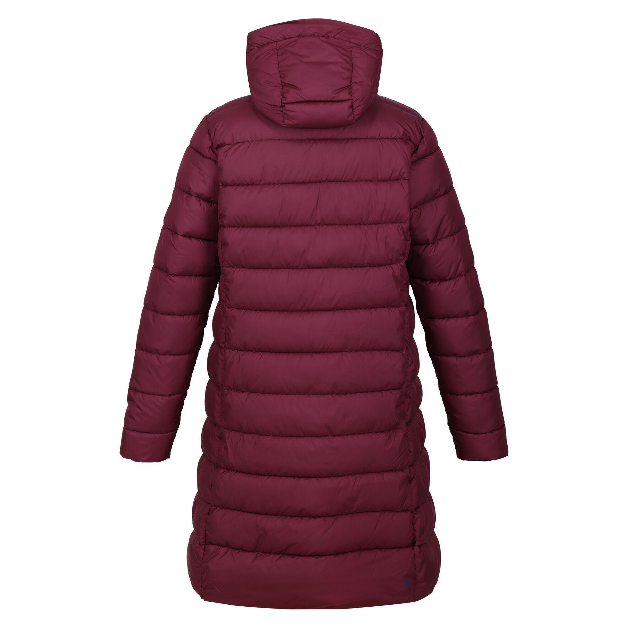 Womens/Ladies Andia Baffled Padded Jacket (Burgundy) 2/5