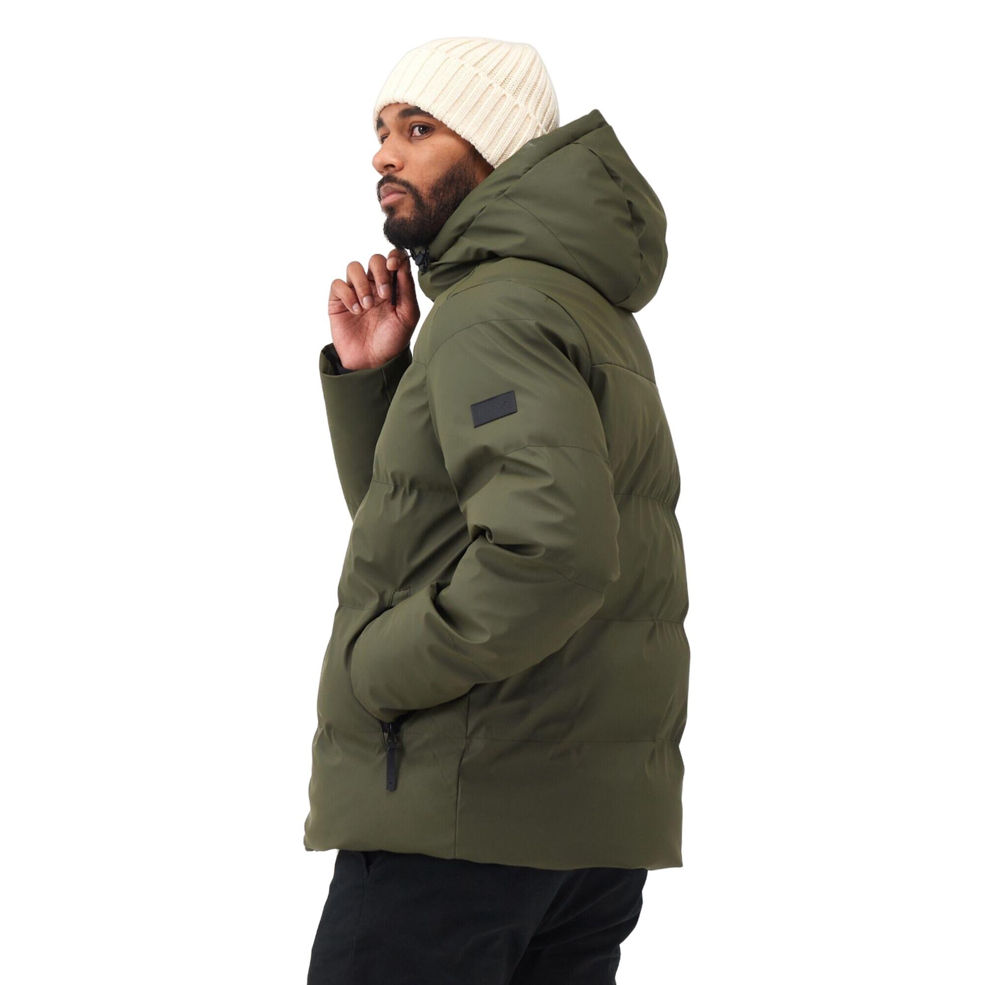 Mens Saltern Padded Jacket (Dark Khaki) 4/5