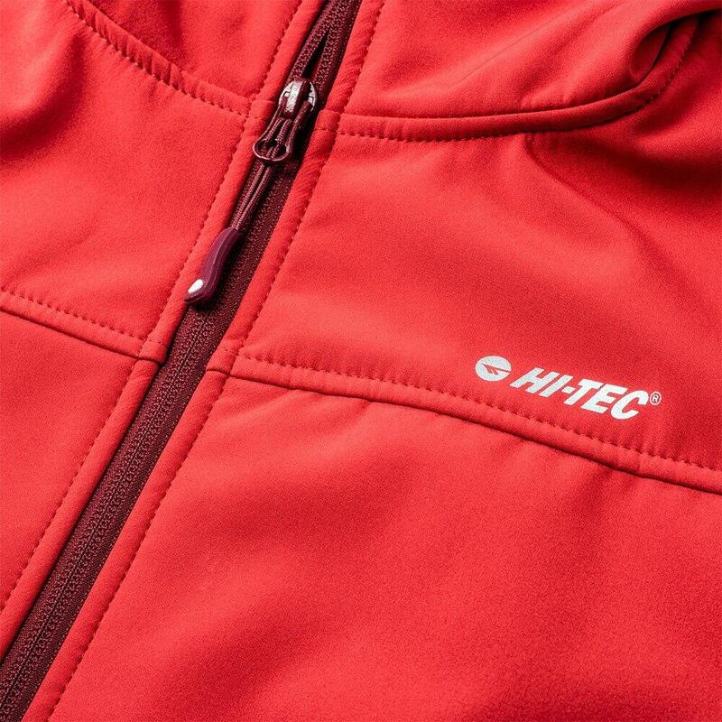 Chaqueta Softshell Kaoru Logotipo para Hombre Merlot, Rojo de Alto Riesgo