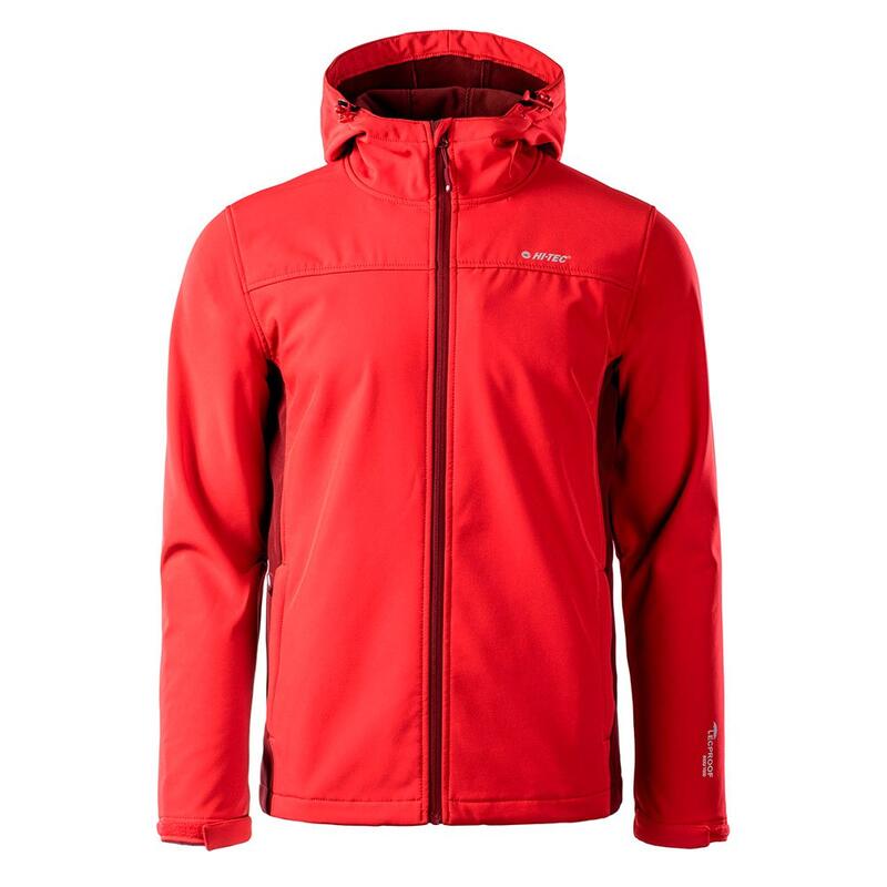 Chaqueta Softshell Kaoru Logotipo para Hombre Merlot, Rojo de Alto Riesgo