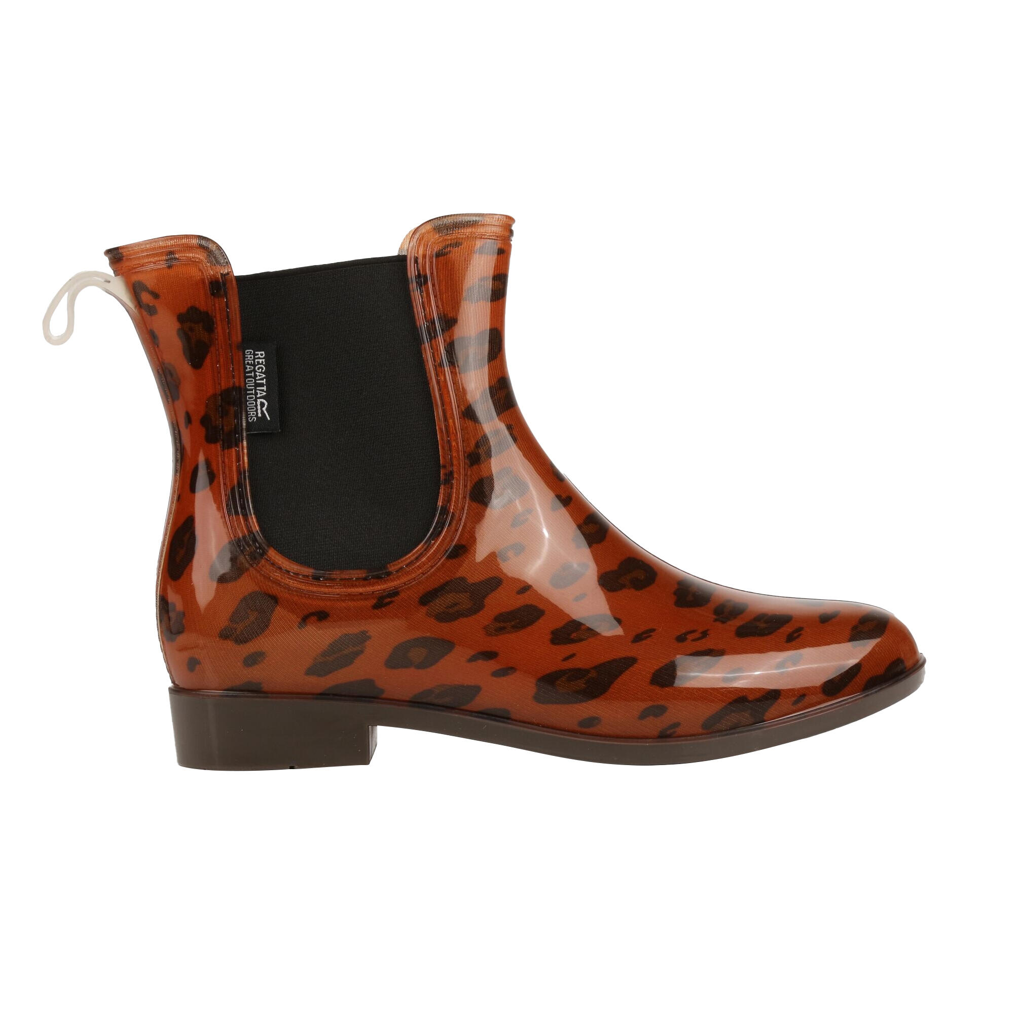 REGATTA Womens/Ladies Harriet Animal Print Wellington Boots (Copper Almond/Chocolate)