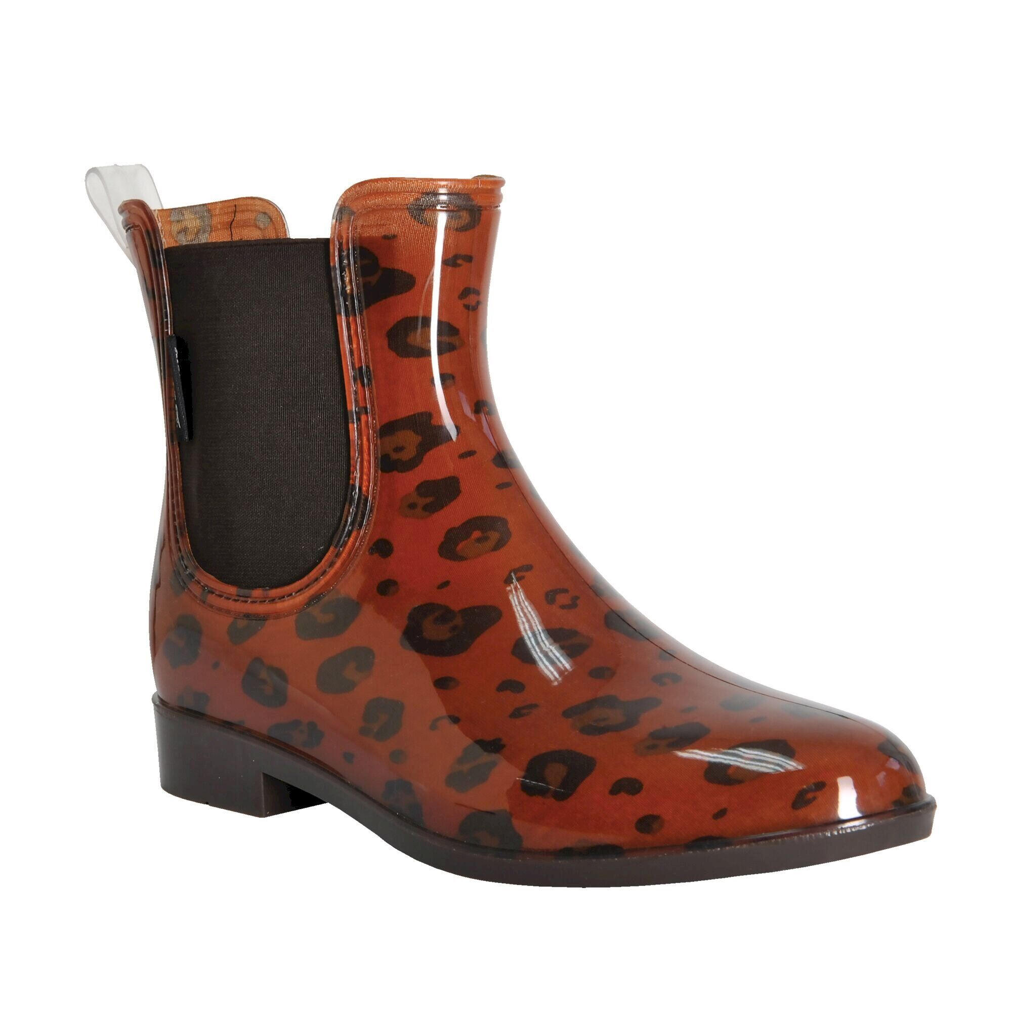 REGATTA Womens/Ladies Harriet Animal Print Wellington Boots (Copper Almond/Chocolate)