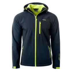 Heren Iver Soft Shell Jas (Zwart/Geel Groen)