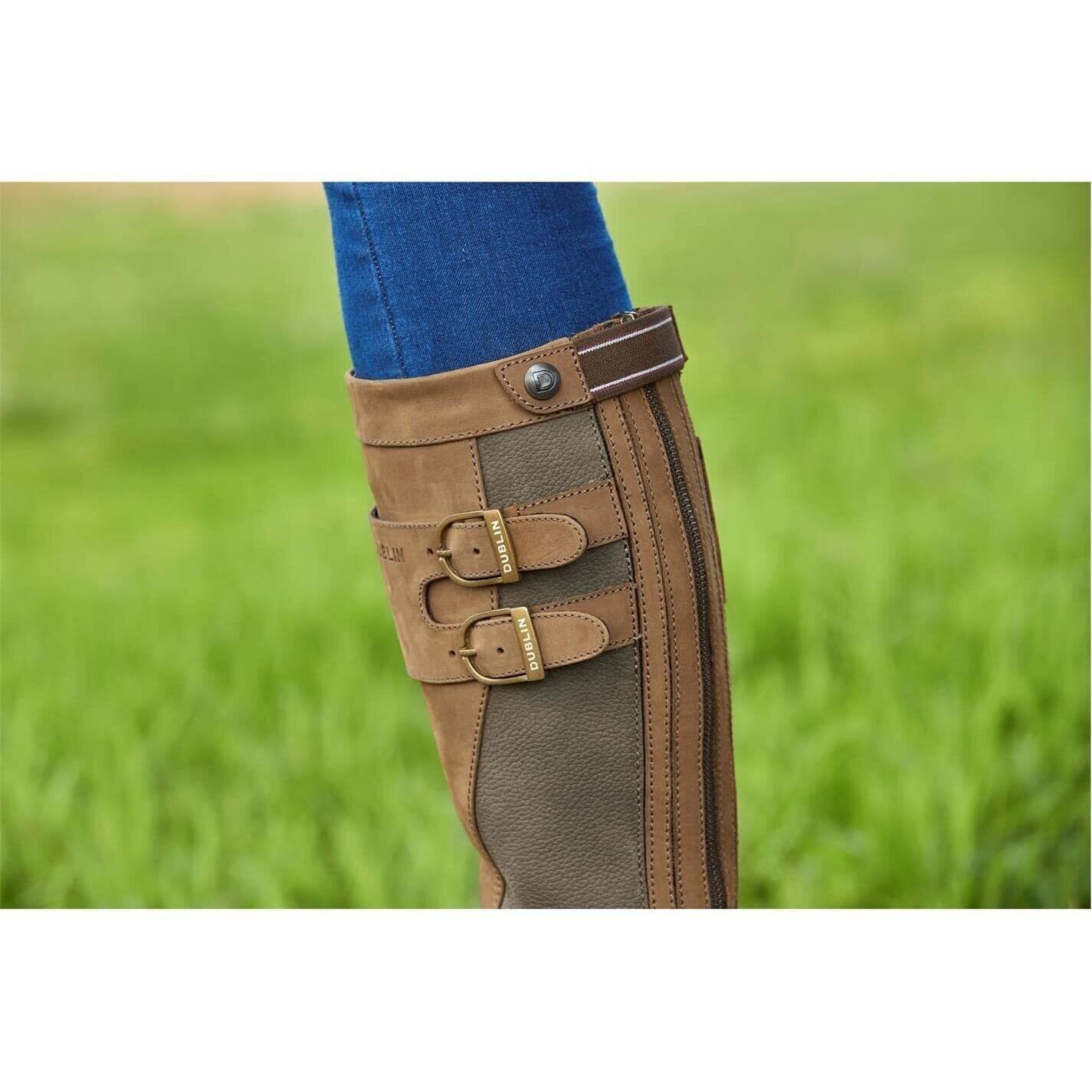 Women's high riding boots (Dark brown)