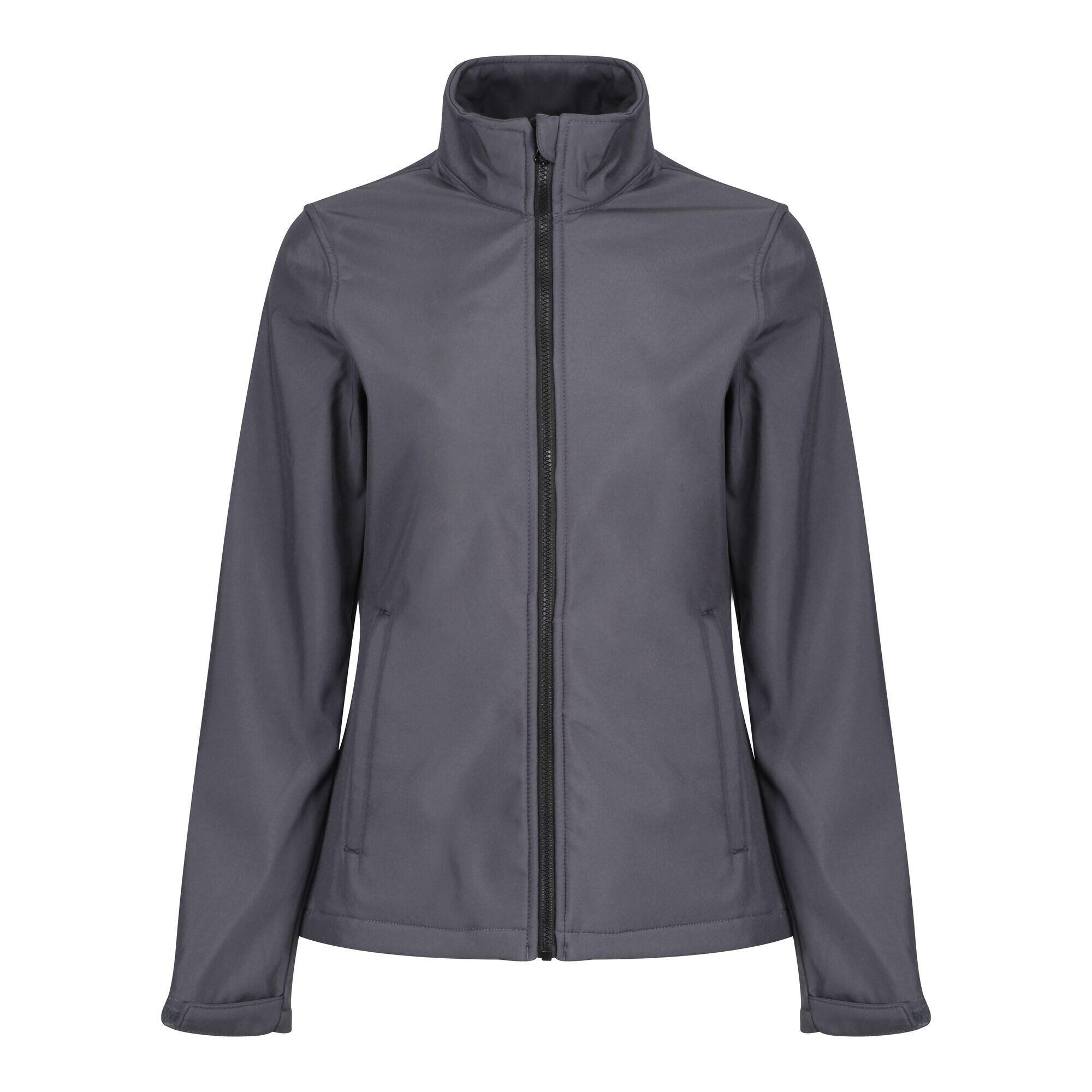 REGATTA Standout Womens/Ladies Ablaze Printable Soft Shell Jacket (Seal Grey/Black)