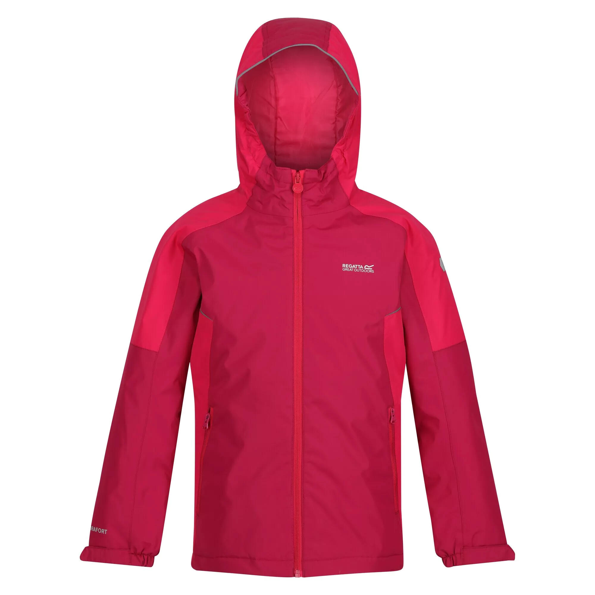 REGATTA Childrens/Kids Hurdle IV Insulated Waterproof Jacket (Berry Pink/Pink Potion)