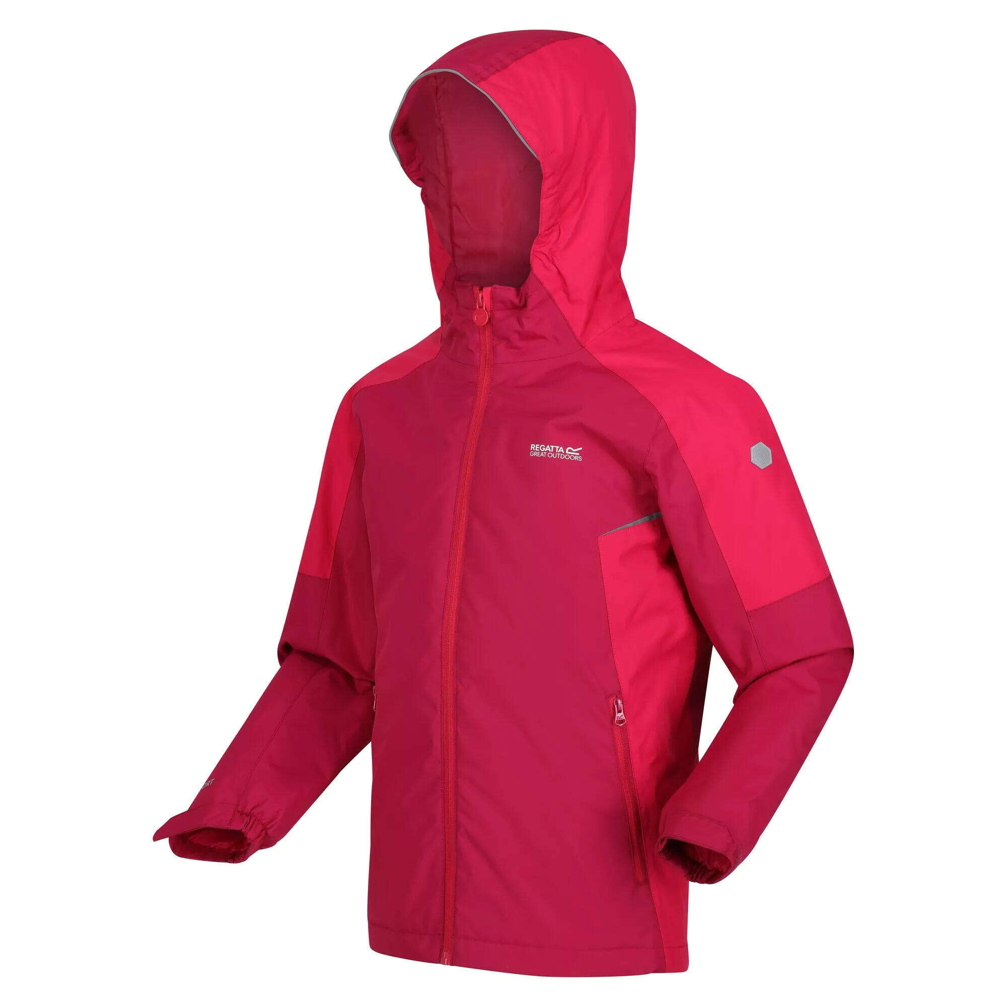 Childrens/Kids Hurdle IV Insulated Waterproof Jacket (Berry Pink/Pink Potion) 3/4