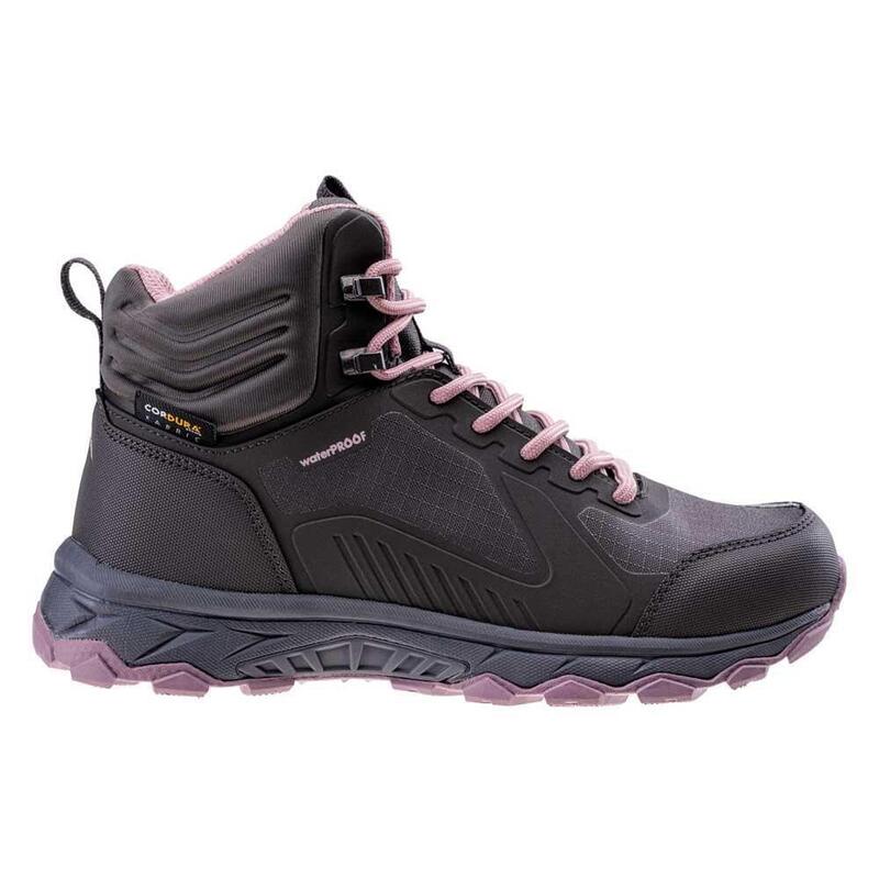 Botas de cano médio impermeáveis Hixon para senhora/senhora Preto/amora de