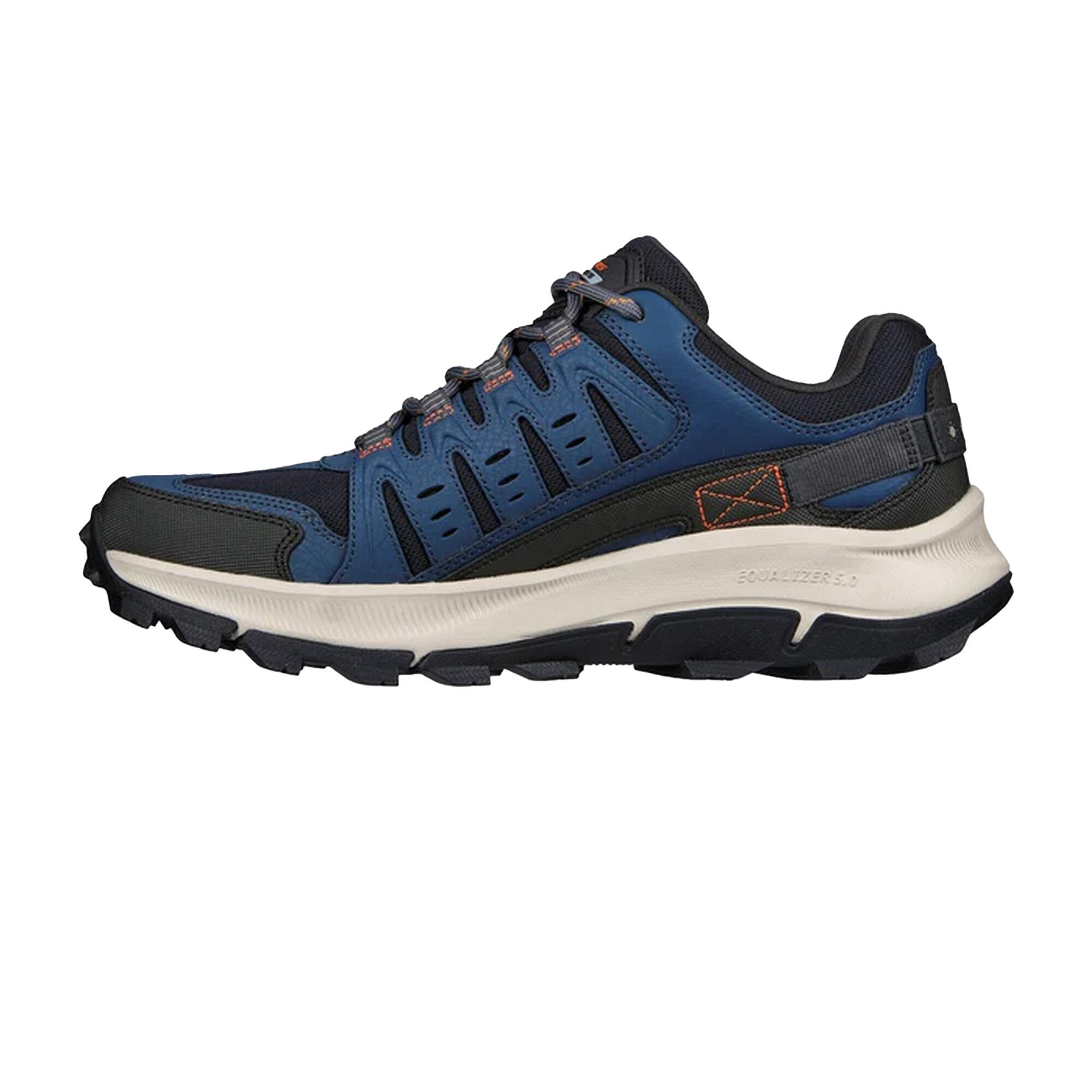 Mens Equalizer 5.0 Trail Solix Leather Trainers (Navy/Orange) 2/4