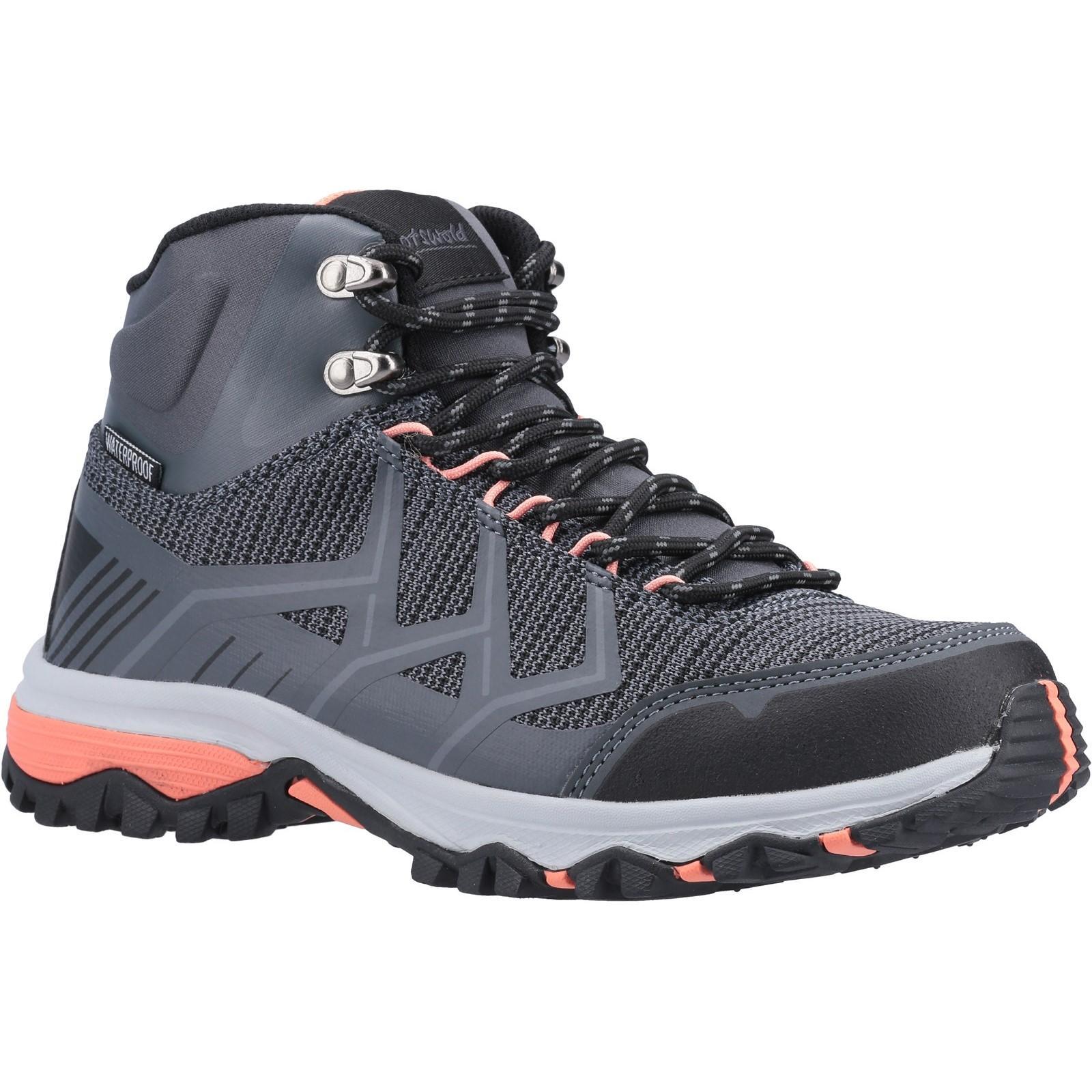 Womens/Ladies Wychwood Hiking Boots (Grey/Coral) 1/5