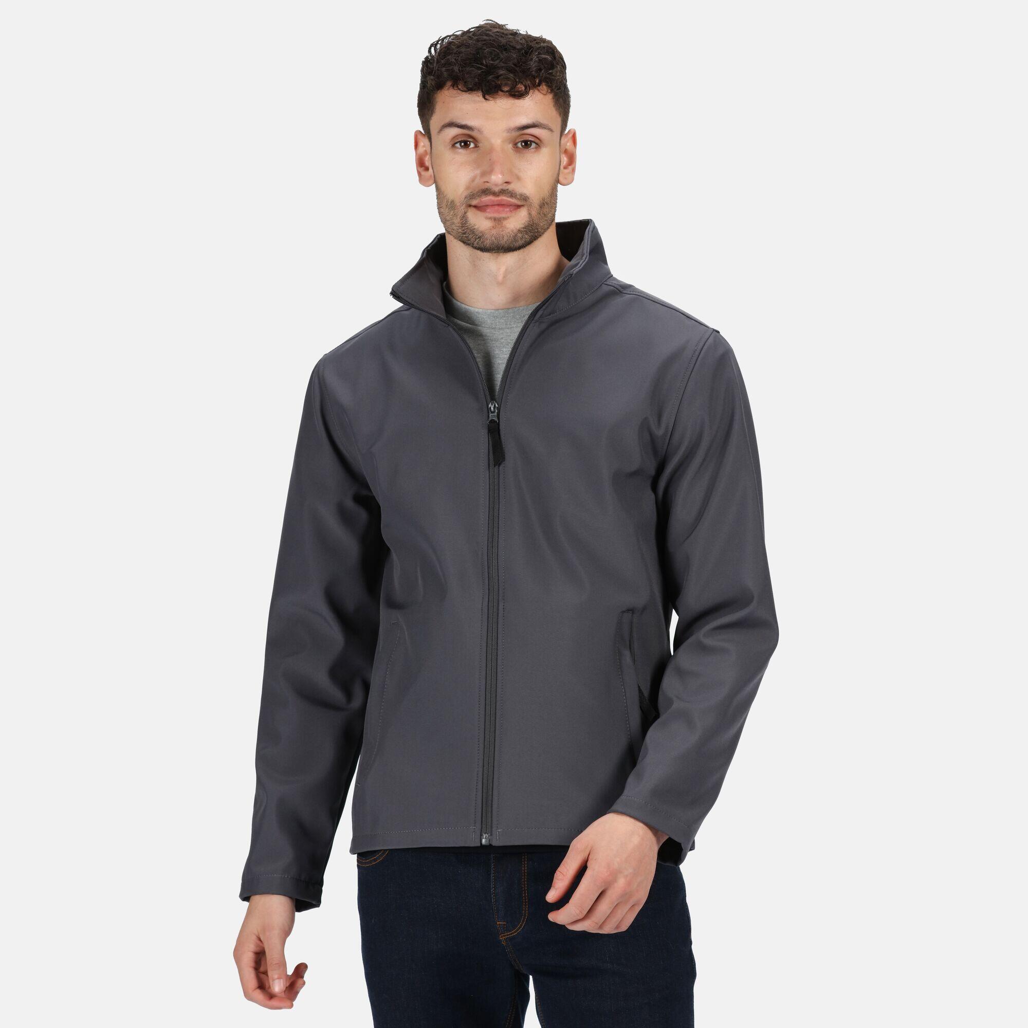 Classic Mens Water Repellent Softshell Jacket (Seal Grey) 2/4