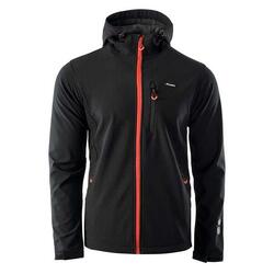 Veste Softshell IVER Homme (Noir / Orange Sanguine / Anthracite)