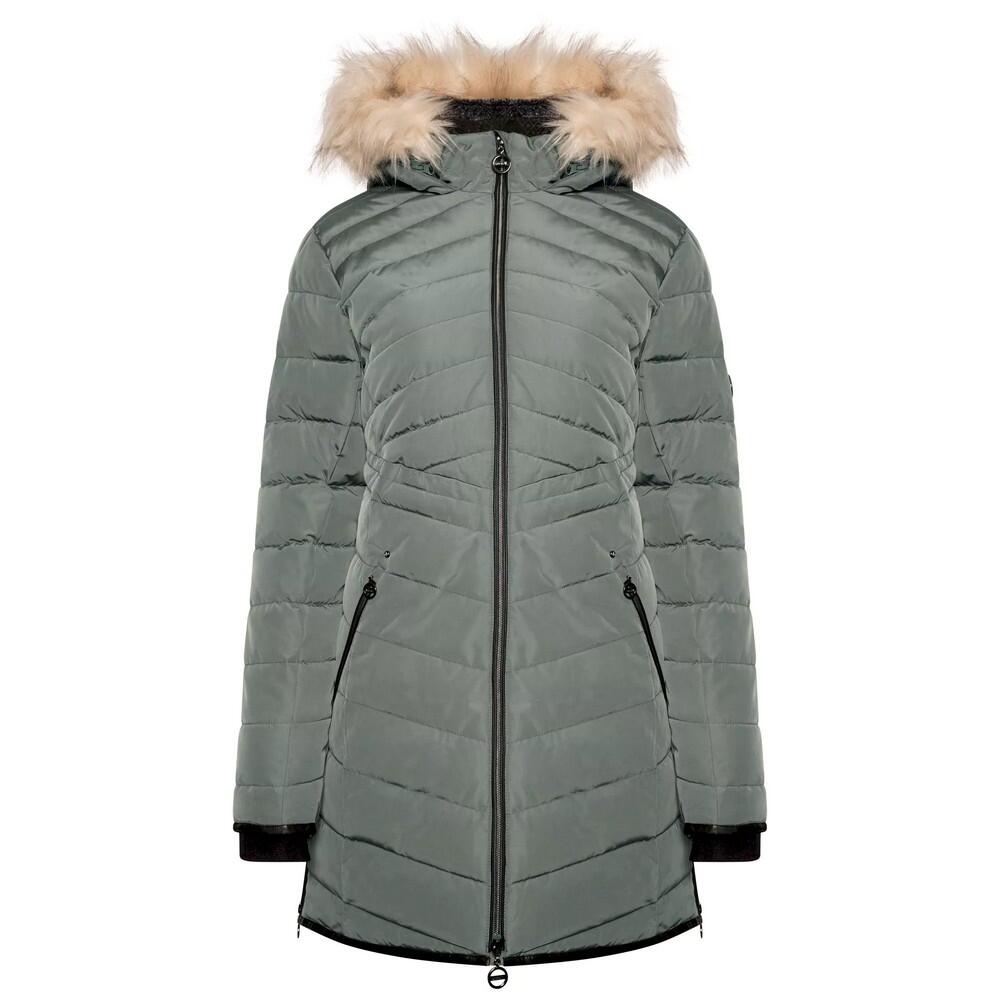 DARE 2B Womens/Ladies Striking III Long Length Padded Jacket (Duck Green)