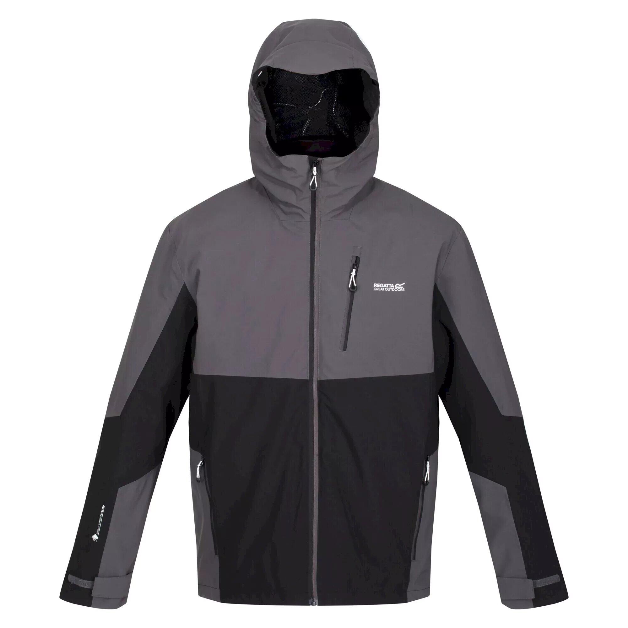 REGATTA Mens Wentwood VII 3 in 1 Waterproof Jacket (Dark Grey/Black)