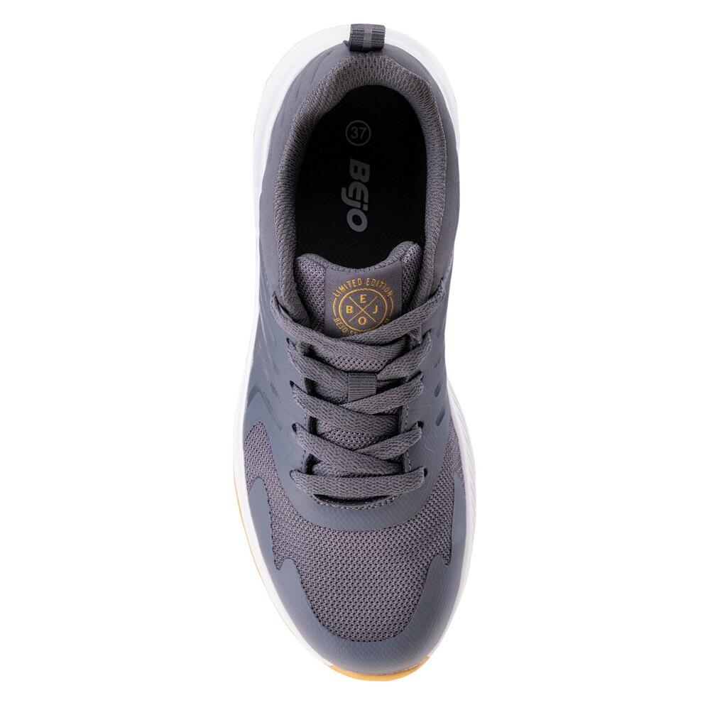 Childrens/Kids Barry Logo Trainers (Grey/Honey) 4/4