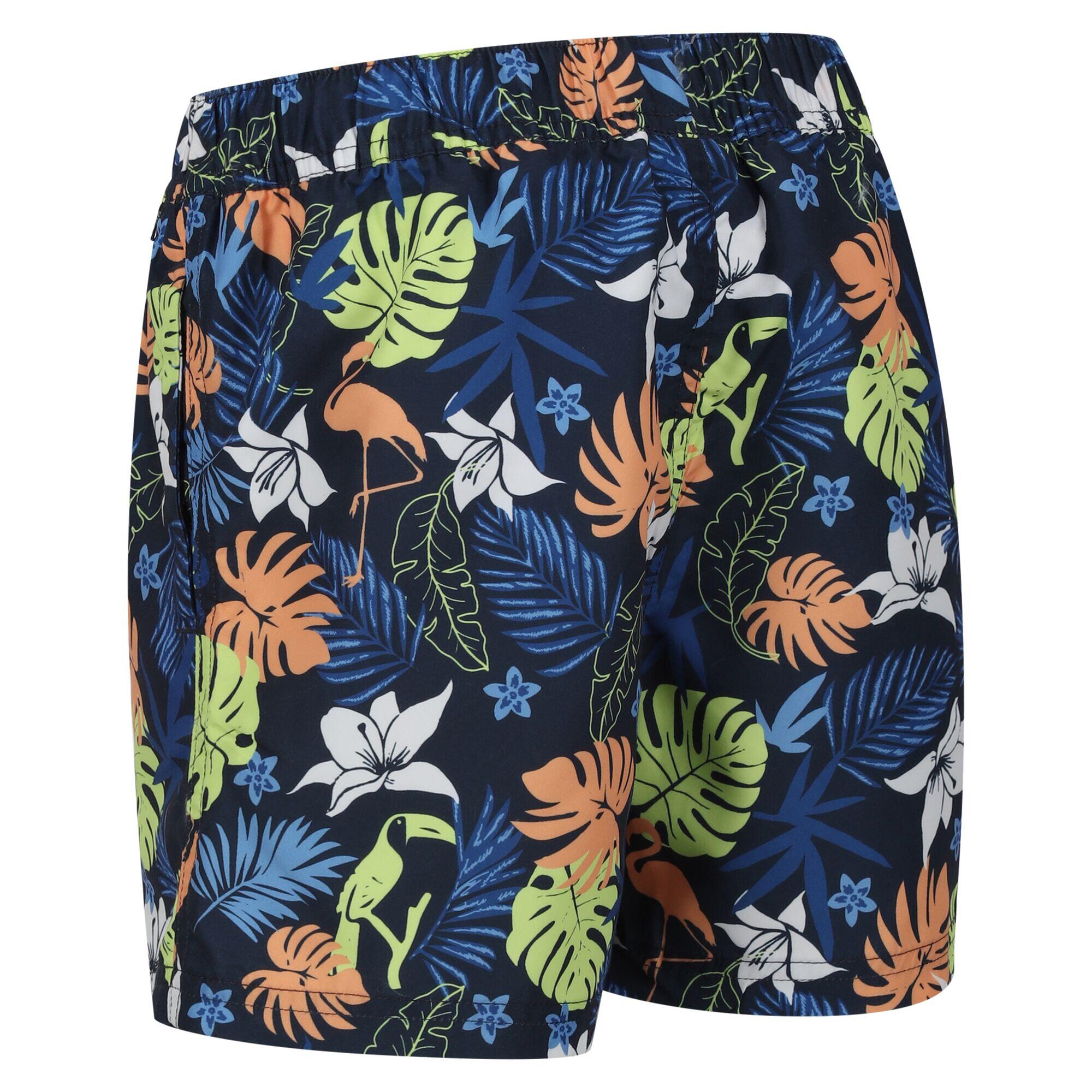 Childrens/Kids Skander II Tropical Swim Shorts (Navy) REGATTA | Decathlon