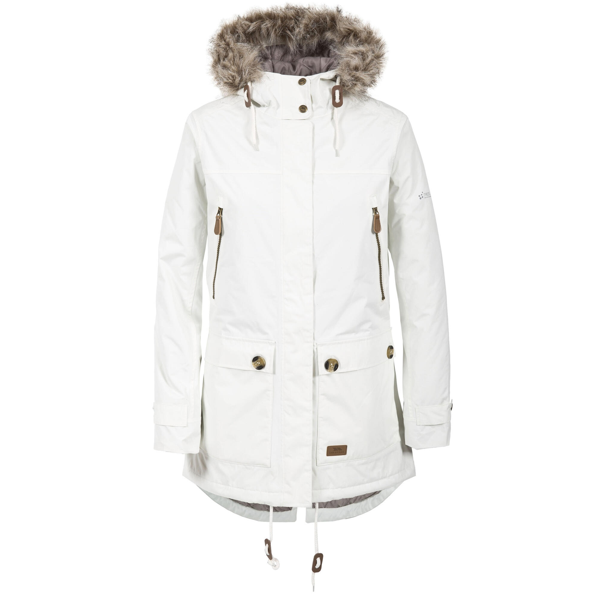 TRESPASS Womens/Ladies Clea Waterproof Parka (Ghost)