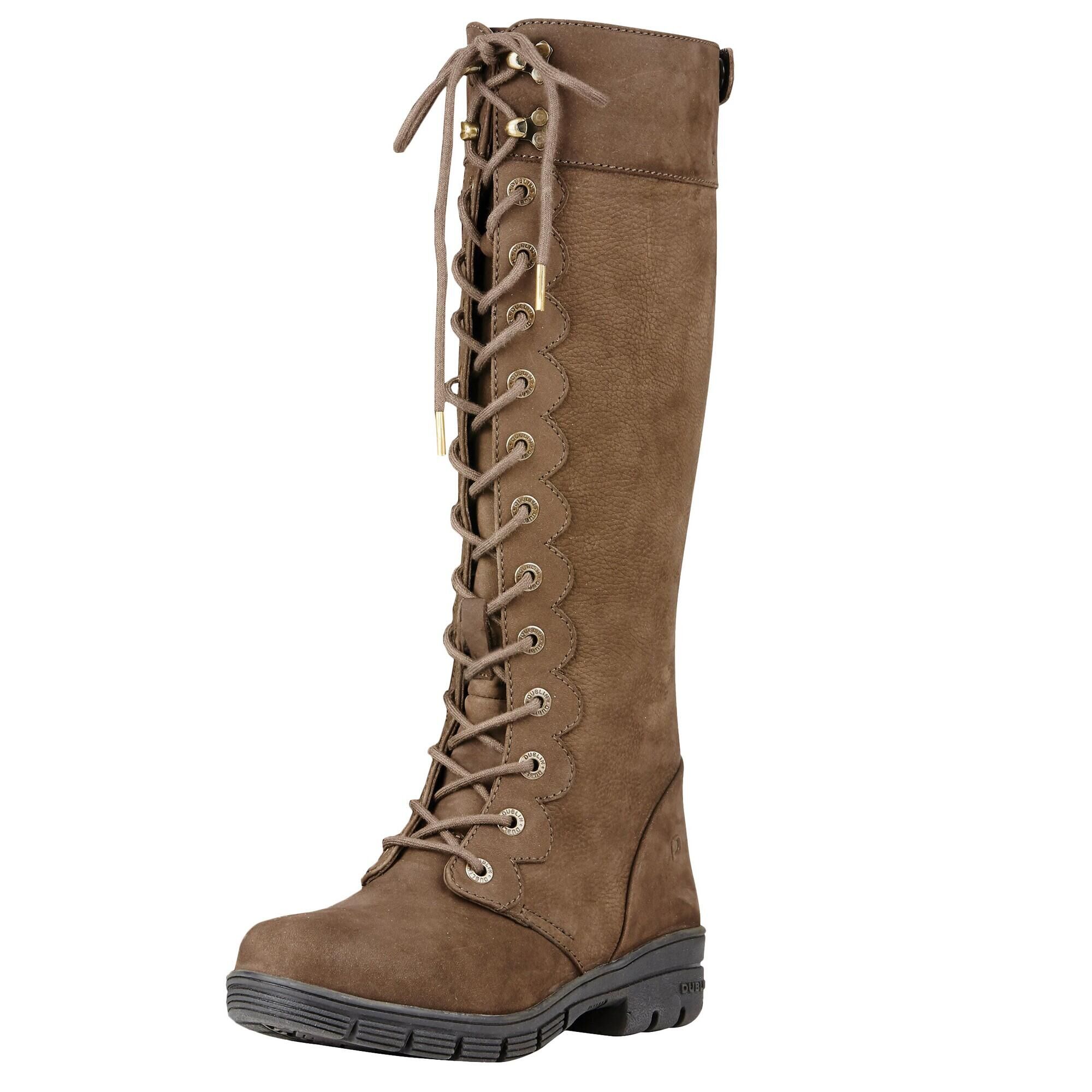 DUBLIN Womens/Ladies Admiral Leather Boots (Chocolate Brown)