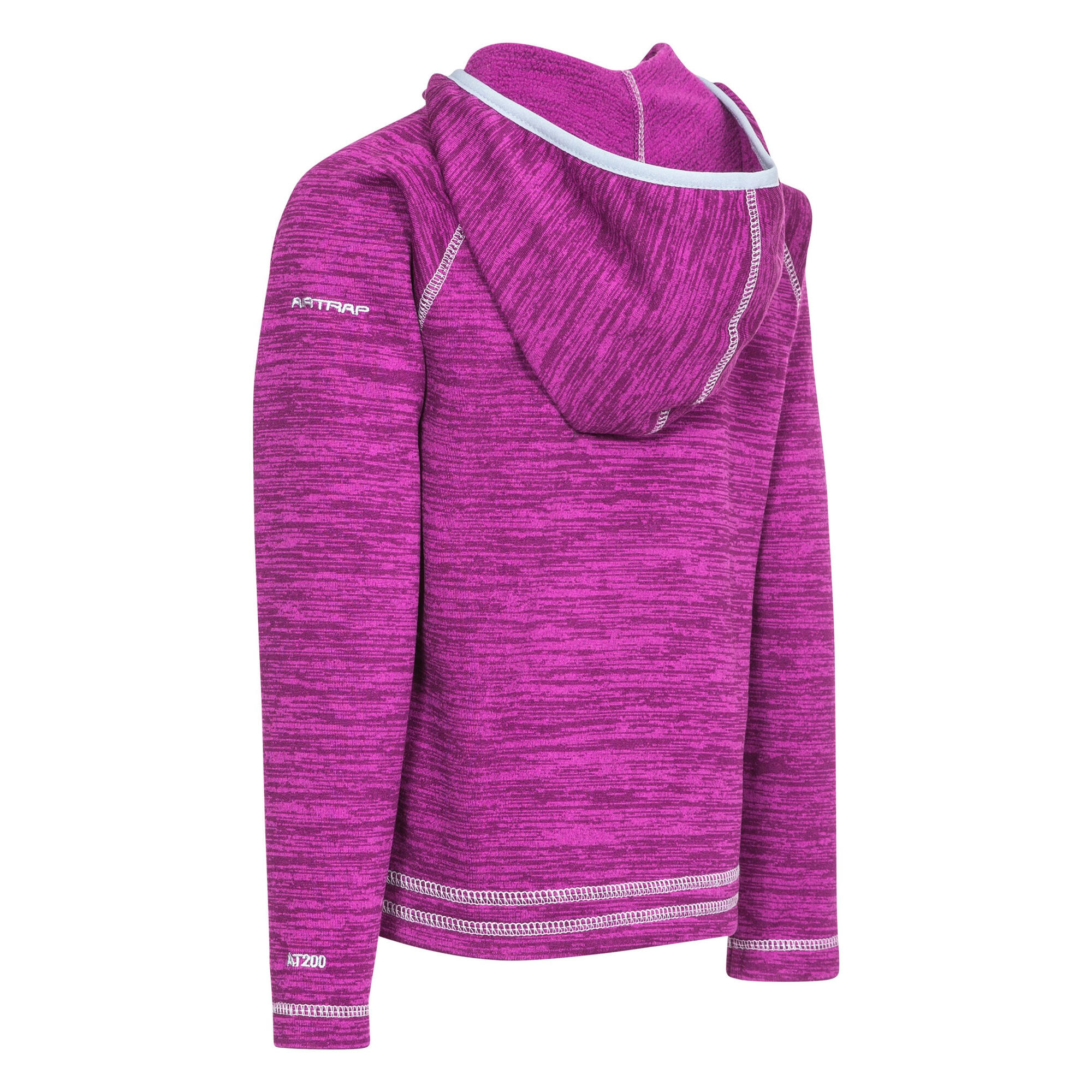 Childrens Girls Goodness Full Zip Hooded Fleece Jacket (Paarse Orchideeën Merg) 2/5