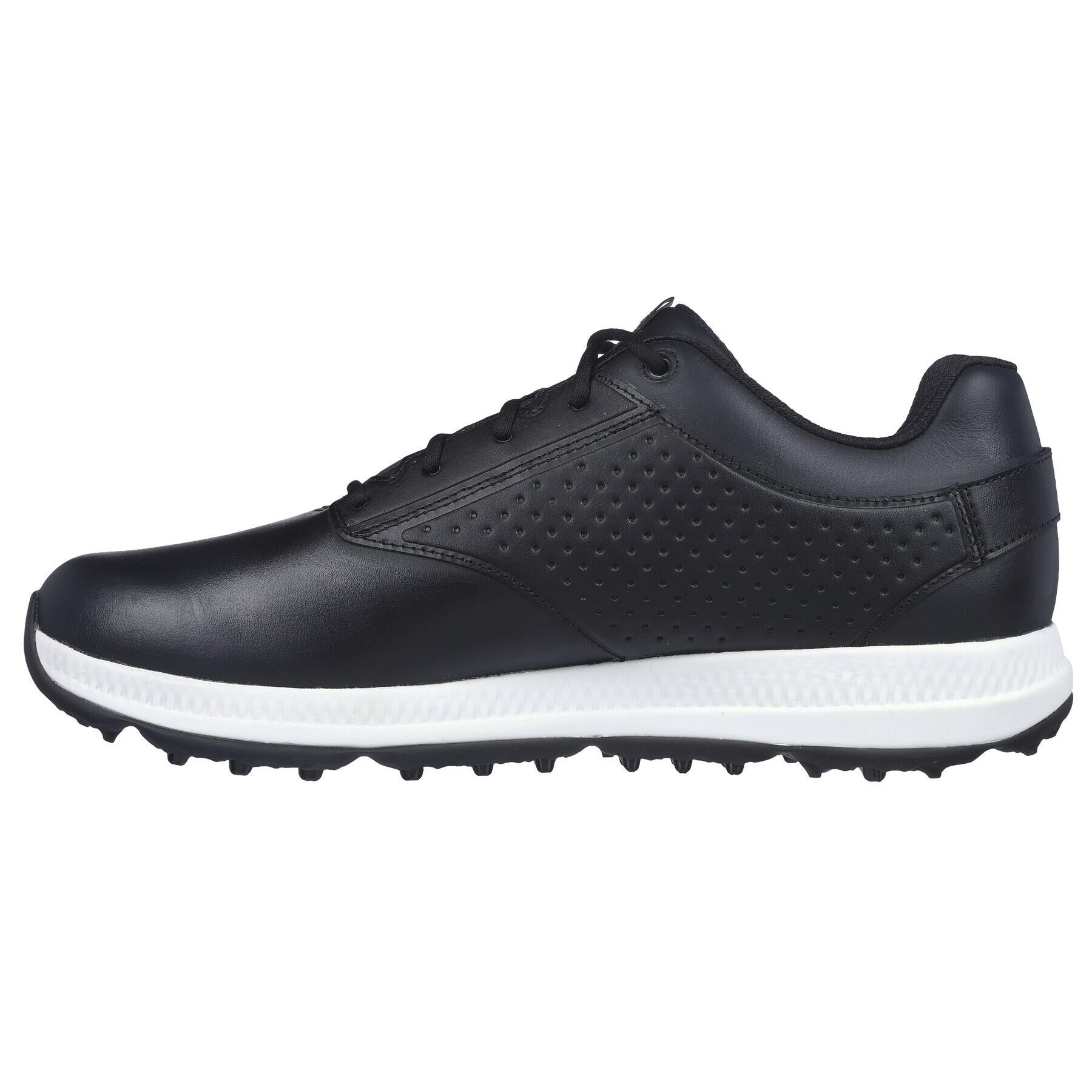 Mens Go Golf Elite 5 Legend Leather Golf Shoes (Black/White) 2/5