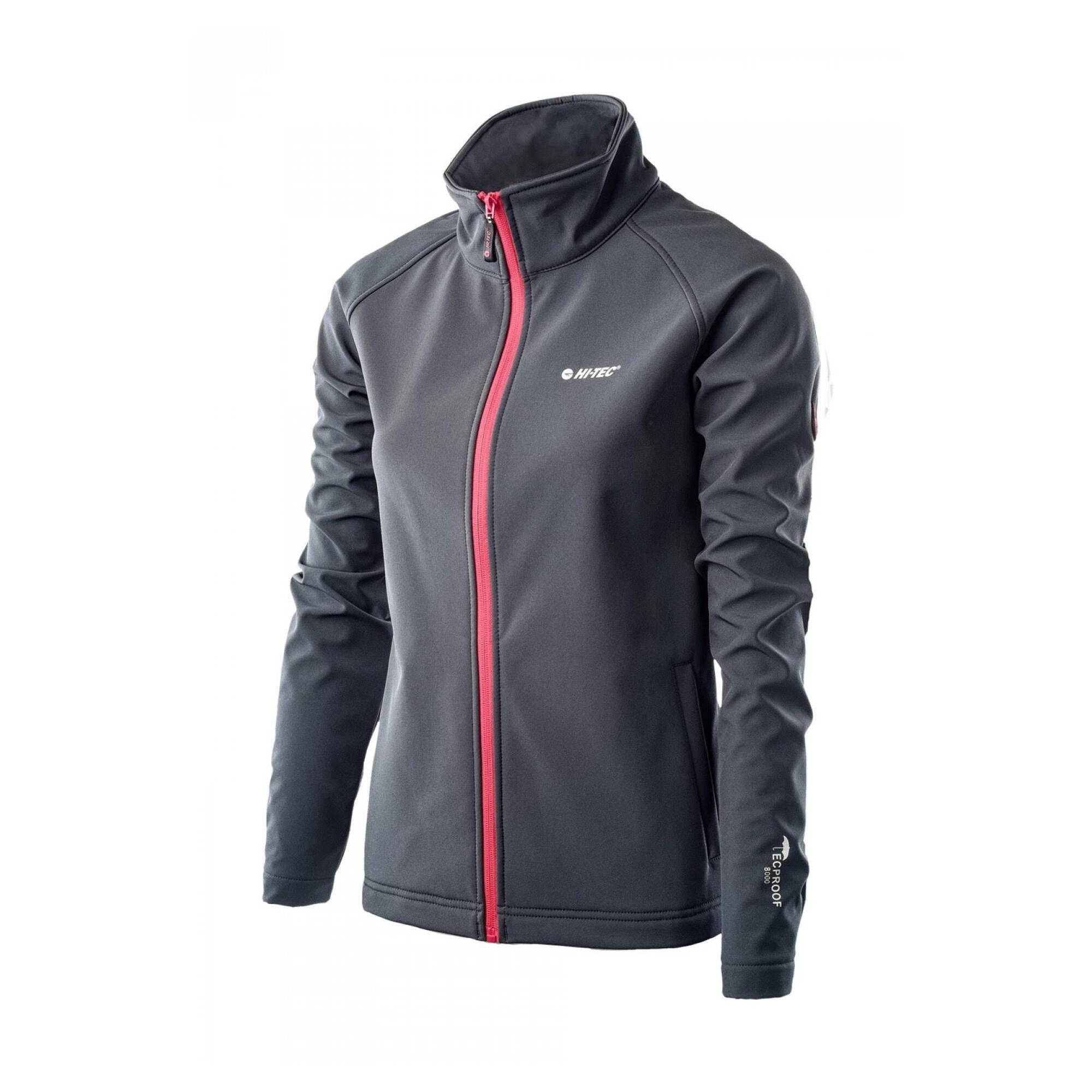 Veste Softshell LUCARI Femme (Gris Clair / Rose Vif) 3/4