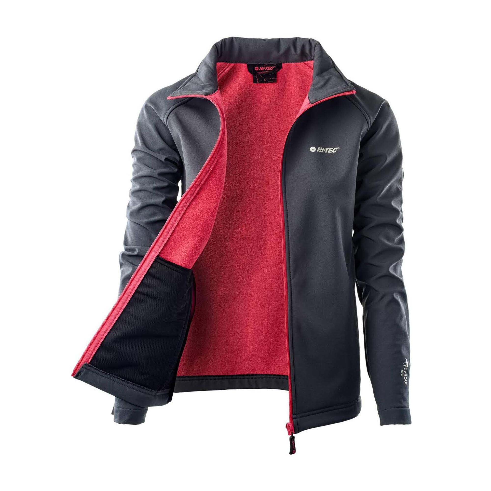 Veste Softshell LUCARI Femme (Gris Clair / Rose Vif) 4/4
