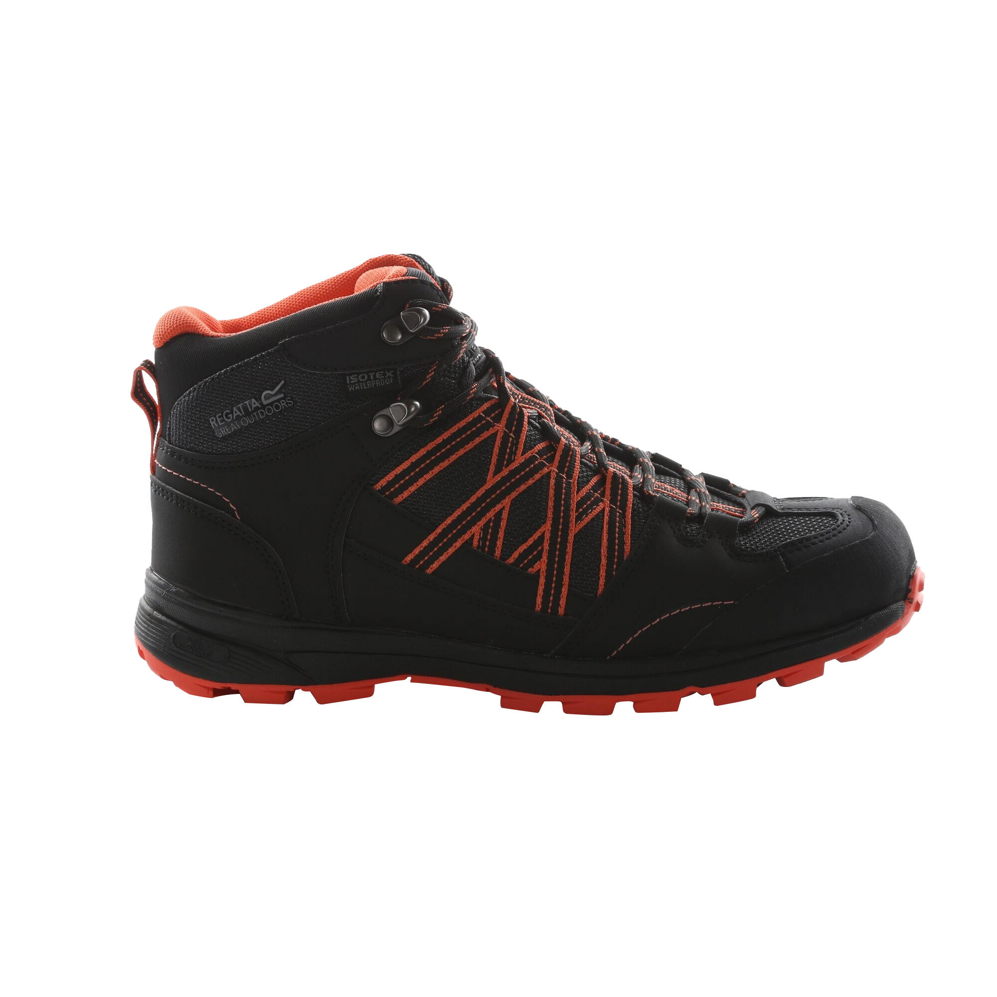 Womens/Ladies Samaris Mid II Hiking Boots (Black/Neon Peach) 3/5